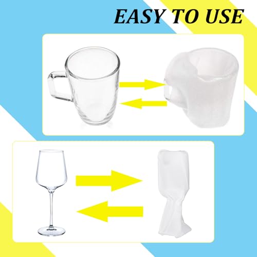 APOCHON Pacote com 50 Bolsas de Espuma para Embrulhar Almofadas de 8x12