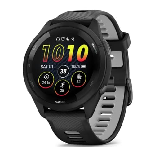Garmin Smartwatch de corrida Forerunner 265, visor AMOLED colorido, métricas de treinamento e inform