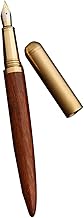 BETOOKY Wooden Fountain Pen with Ink Sac Rosewood Calligraphy Pen for Students Practice for Office and School Use Random Color