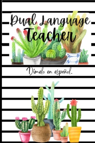 Dual Language Teacher: Striped blank notebook/ journal perfect for keeping notes during your next meeting with students, teachers, or administrators