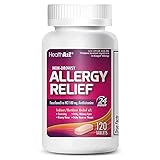 HealthA2Z Fexofenadine Hydrochloride 180mg, Antihistamine for Allergy Relief ,Non-Drowsy,24-Hour, 120 Count Coated Caplets,Compare to Allegra Active Ingredient