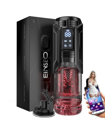 Sex Toys for Men Penis Pump - EINSEO AI Sync Full Waterproof Male Masturbator Stroker with 7 Sucking Thrusting Rotating & 7 Licking Adult Toys, Pocket Pussy Mens Sex Toy Blowjob Sex Machine Bath Item