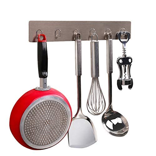 Delight Fashion Hub Magic Sticker Series Chrome Plated Metal Self Adhesive Bathroom Towel Hanger Hook Rail