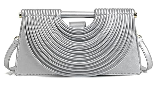 Womens Elegant Vegan Leather Clutch Purse Small Woven Crossbody Shoulder Bag Evening Top Handle Handbag Satchel 2025