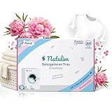 Natulim - Detergente en Tiras para Lavadora (360 Lavados) - Incluye efecto Suavizante, Ecológico, Hipoalergénico, Zero Waste, Made in Spain - Ropa limpia y suave sin ensuciar el Planeta (Floral)