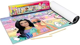 Barbie Colour Reveal Scratch Off Poster - Includes 2 x Scratch Tools and Scratch Poster - Scratch Art For Kids - Kids Craft Accessories - Gifts for Girls - Stocking Fillers for Girls