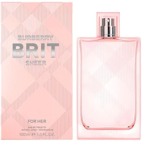 Burberry Brit Sheer Eau de Toilette – Women's Floral Perfume – With Notes of Musk, Black Grape, Pink Peony & White Musk – Long Lasting Fragrance