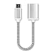 Price comparison product image subtel USB C to USB 2.0 Adapter I OTG Connector I 15 cm Nylon Braided I Compatible with Series of Samsung Galaxy Tab, Samsung Galaxy Book, Samsung Tab Pro series I 5Gbps Transfer Speed I Silver