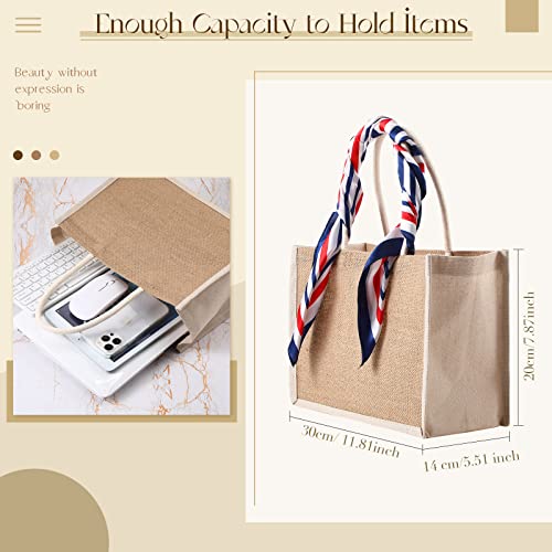 16-Pack-Jute-Tote-Gift-Bags-Natural-Jute-Grocery-Shopping-Bags-Burlap-Beach-Bags-with-Cotton-Handles-Reusable-Burlap-Totes-for-Christmas-Bridesmaid-Wedding-Bachelorette-Gift-Shopping-Travel-Beach-DIY