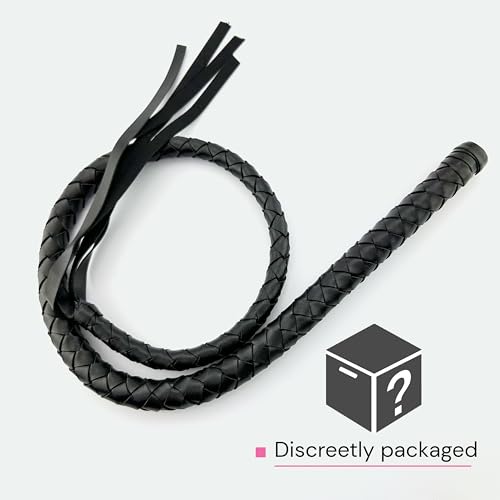 Peitsche Bdsm 110cm schwarz Flogger für intensive Rollenspiele Sex spiele für die paare Erotik-spiel stark & flexibel Lederpeitschen Bdsms spielzeug extrem für frauen dominante Fantasien FOPS B21-9