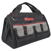 14" General Purpose Tool Bag, 21 Pockets, Black