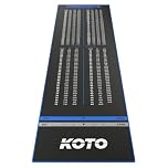 KOTO - Carpet Checkout Blue 285 x 80 cm, Incl. Score Indicator, Non Slip Carpet Darts Mat, Professional Dart Mat, PRedect Floor & Darts