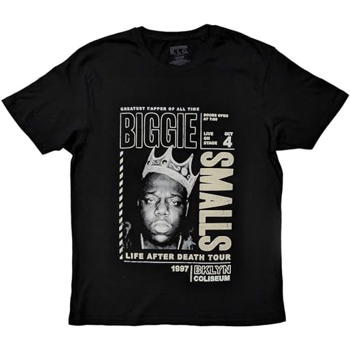 Biggie Smalls Life After Death Tour Official Tee T-Shirt Mens Unisex (XX-Large) Black