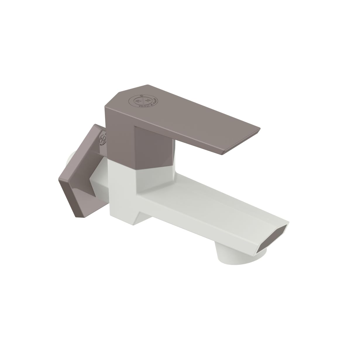 RN PTMT Superior Plastic Bib Cock with Flange (White-Brown-Pearl-Dual) | Water Taps for Bathroom | Bib Tap (Wall Mount Installation Type)_RNG2034A32 | 5 Year Warranty-image-3