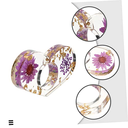 Marque-pages en résine et fleurs séchées de qualité supérieure EXCEART