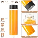 zmybcpack 12 Pack 13.6 OZ (400 ml) Clear PET Plastic Juice Bottles With Black Lids Smoothie Ideal For Milk and Other Beverage