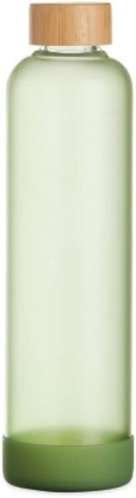 Garrafa de Vidro 1000 ml com tampa de bambu,Garrafa de Água, Chá,Suco,Armazenar,Design Inovador,Home Office,litro,borossilicato, base anti-impacto,resistente