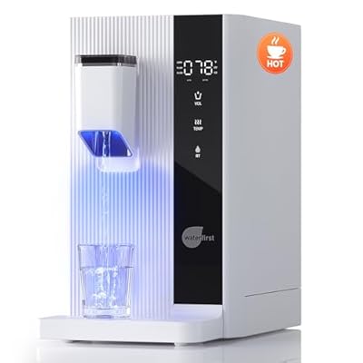 WaterFirst® Dr.Water Countertop Reverse Osmosis System, 3S Hot Instant Portable Water Filter System with UV, 5 Stages RO Water Purification, No Installation, 4:1 Pure to Drain, NSF, EPA, SGS