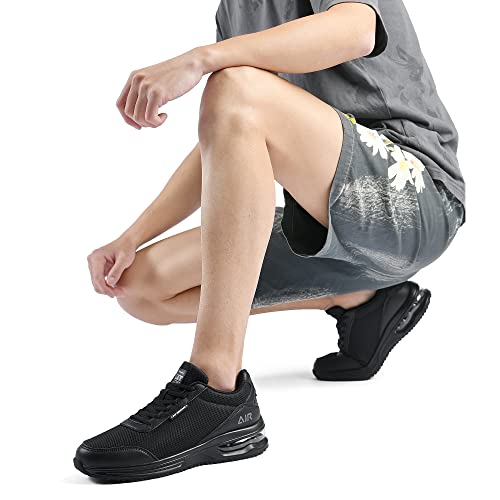 Wna Work Shoes For Men Slip Resistant Breathable Air Sneakers For Food Service Workers Suitable For Walking Casual Black Size 7 #TOP4