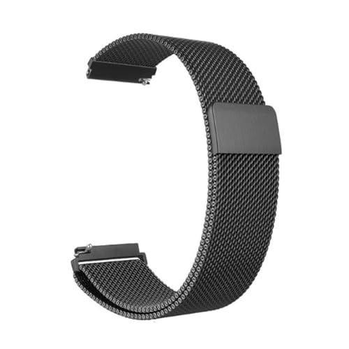 MEVMEVGNLN Fit For Samsung For Galaxy Watch 7 6 5 4 44mm 40mm Active 2 �Ή��X�g���b�v�AFit For Huawei Gt �Ή��}�O�l�b�g���E�H�b�`�o���h(Black,20mm.)