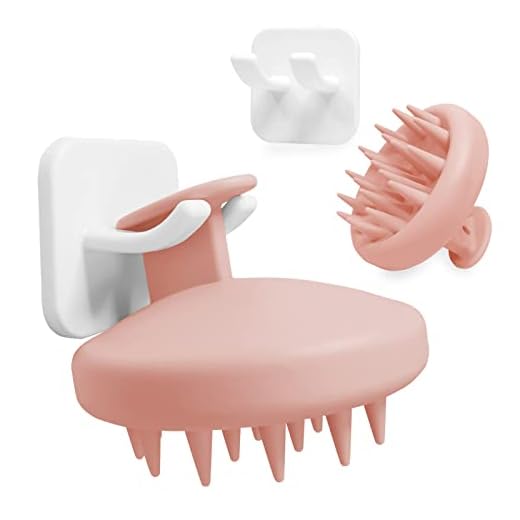 Silicone Hair Scalp Massager Shampoo Brush for Hair Growth, Head Scalp Scrubber for Washing Hair, Dandruff Exfoliator Brush Scalp Stimulator for Wet Dry Oily Hair Care Tools With Wall Hook