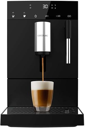 Cecotec Cafetera Superautomática Compacta con Vaporizador Cremmaet Compact Steam. 1350W, 19 Bares, Sistema Thermoblock, Depósito Café en Grano 150gr con Molinillo y 1,1 L de Agua