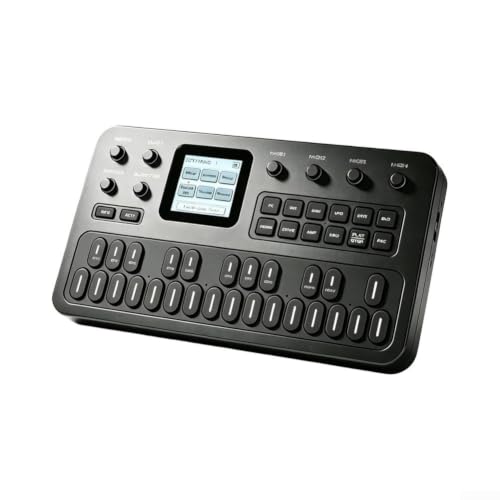 FM-1 Portable FM Synthesizer 27 Key Mini Synth 12 Polyphony with for midi for usb-c for Music Production(FM-1 Black)