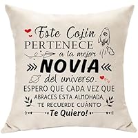 Hasodeo Este Cojín Pertenece a la Mejor Novia Funda de Cojín