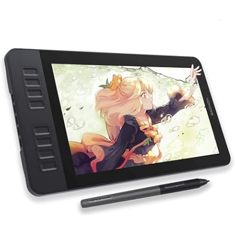 GAOMON PD1161 Drawing Tablet 11.6 Inch IPS Tilt Support Pen Display - Drawing Pad with 8 Shortcuts and 8192 Levels Battery-Free AP50 Stylus Black Cover
