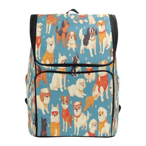 Sac à dos étudiant chiens doodle grand volume pour ado fille et garçon