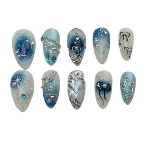 Custom Christmas Press On Nails Holiday Party Flakes Gifts Nailsglitter