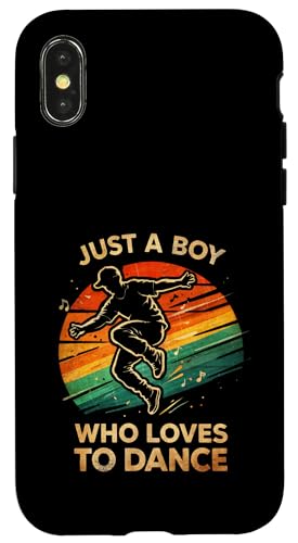 Just Boy Who Loves To Dance Sunset �q�b�v�z�b�v �u���C�N�_���X �_���T�[ �X�}�z�P�[�X iPhone X/XS �p