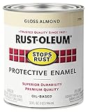 Rust-Oleum 7770502 Stops Rust Brush On Paint, Quart, Gloss Almond