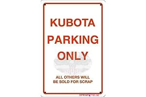 Nostalgic Kubota Parking Only Enamel Tin Sign Wall Decor