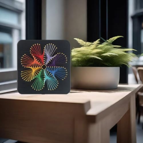 Image of THOUDONER DIY 3D String Art Crafts Kit for Adults Beginner Unique Gift, Windmill(7.87inch*7.87inch).