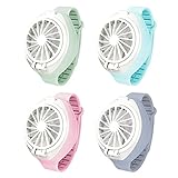 2. Angenehm zu tragen: Das Armband des Ventilators besteht aus weichem und dichtem Elastomer-Material, das sich dem Handgelenk anpasst und angenehm zu tragen ist.