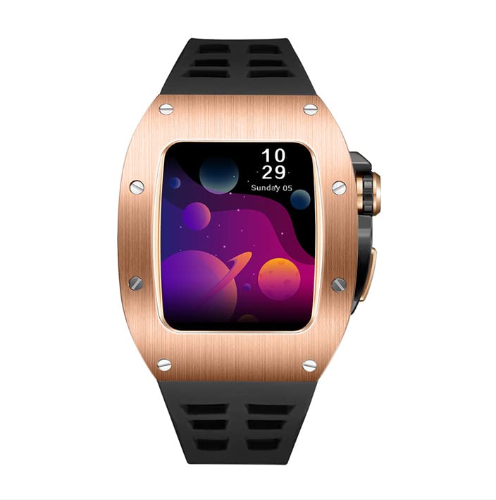 Bracelet Apple Watch 8 45mm boîtier métal kit modification pour iWatch 7 6