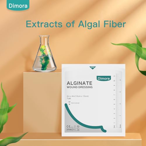 image for Dimora Calcium Alginate Wound Dressing, 4'' x 4'' Patches,10 Individua