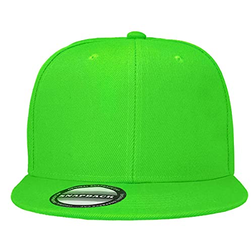 Image of Falari Wholesale 12 Pack Snapback Hat Cap Hip Hop Style Flat Bill Blank Solid Color Adjustable Size
