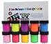 UV Neon Black Light fluorescent acrylic paint 10 assorted super bright poster wall art craft colors