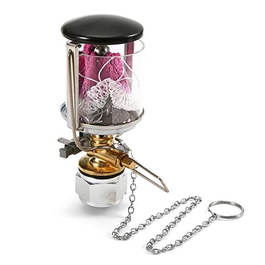 Lixada Mini Propane Camping Lantern Single Mantle Gas Light Portable Gas Light Hanging Tent Lamp with 2 Lantern Mantles for Travel Hiking Backpacking