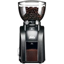 Solis Scala Zero Static Coffee & Espresso Grinder, Black/Black