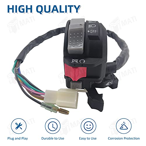 M Mati Left Handlebar Control Engine Start Run Off Headlight Switch For Yamaha Atv Big Bear 400 Yfm400 Grizzly 400 Yfm400 Kodiak 400 Yfm400 5Gh-83973-01-00 #TOP5