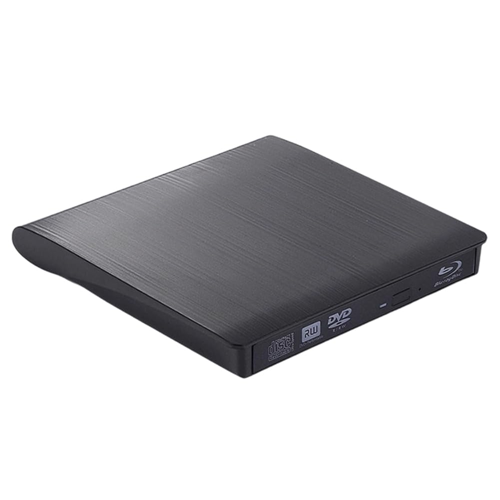 Graveur Blu-Ray Double Interface, Finition Brossée, USB 3.0, Lecteur Optique Externe, Graveur DVD/CD, Lecteur DVD Externe pour Ordinateur Portable