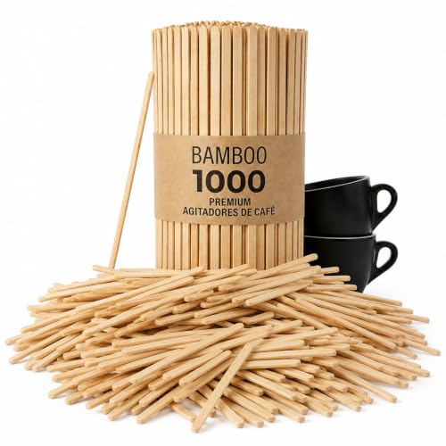 GASTROTOMI Paletinas Café Desechables Pack de 1.000 Palitos de Madera, 14cm
