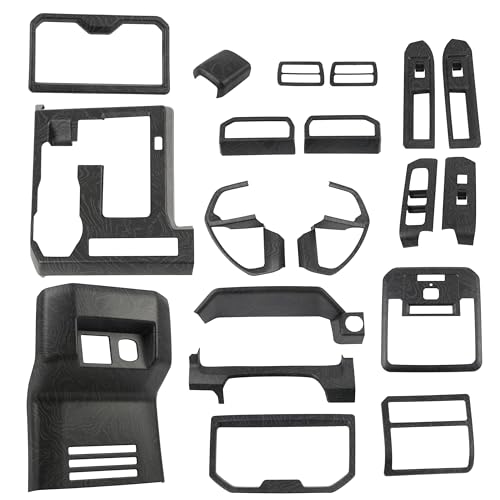 HIGH FLYING 2024 2025 2026 for Toyota Tacoma 4th Gen. Car Interiot Accessories Center Console Dashboard A/C Vent Overlay Cover Trim ABS Black Wood Grain (Kit of 19 pcs)