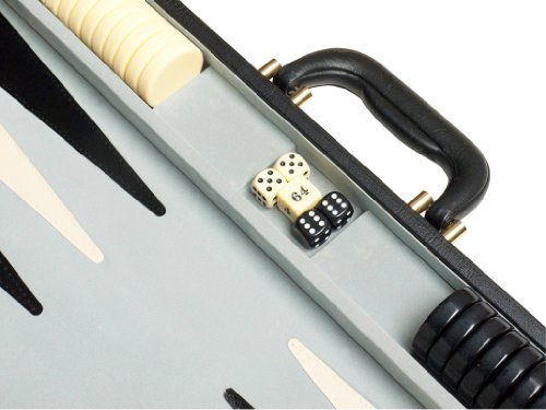 Classic 21\" Large Tournament Backgammon Set - Black Board