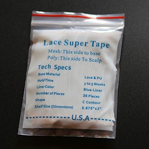 LACE SUPER TAPE 36pcs/lot C contour double side tape for wigs and toupees hair tape, transparent, 2.2CMX7.6CM - Image 4