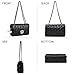 Travistar Quilted Crossbody Bags for Women - Small Vegan Leather Cross Body Purse Trendy Black Shoulder Bag Elegant Satchel Handbags Designer Evening Chain Clutch Purses with Cute Pendant