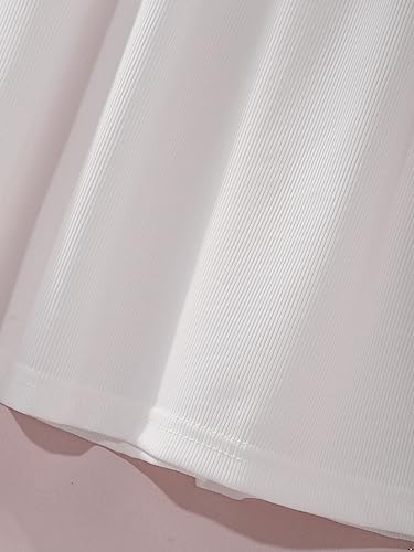 Aiihoo Kids Girls Tennis Golf Badminton Outfit Sleeveless Pleated Dress School Active Sportswear Athletic Ruffled Dress White 5-6 Years #TOP5
